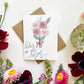 Cards and envelope | Floral  | Here’s to you, Mom