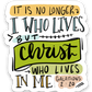 Vinyl Sticker | it is no longer I who live, but Christ who lives in me | christian sticker | Laptop Sticker