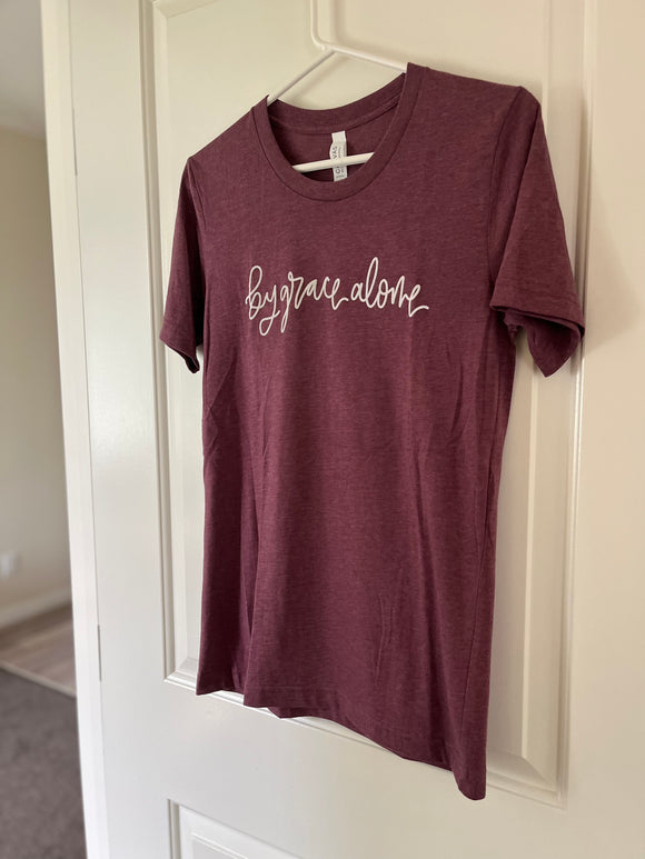 T Shirt | By grace alone . size small, medium, large