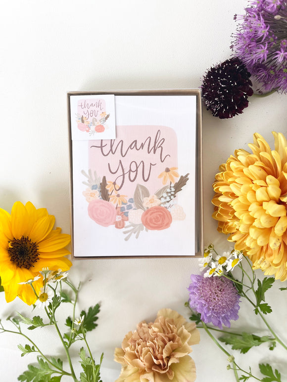Greeting Card Set • Box - set of 6 - THANK YOU