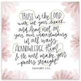 Vinyl Sticker | Trust in the Lord with all your heart.. Proverbs 3:5-6