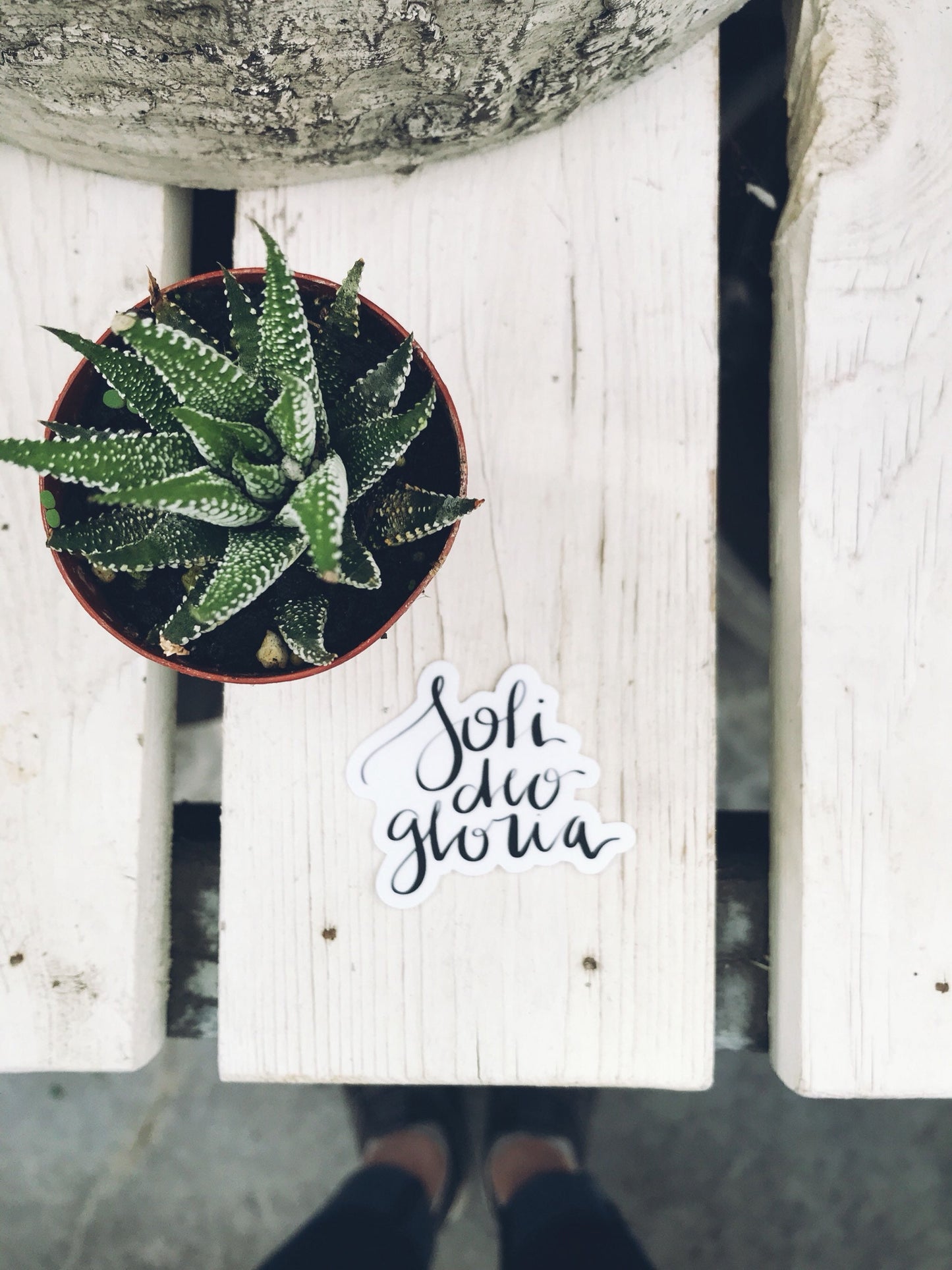Vinyl Sticker | Soli Deo Gloria | christian sticker | laptop sticker | Hydroflask sticker