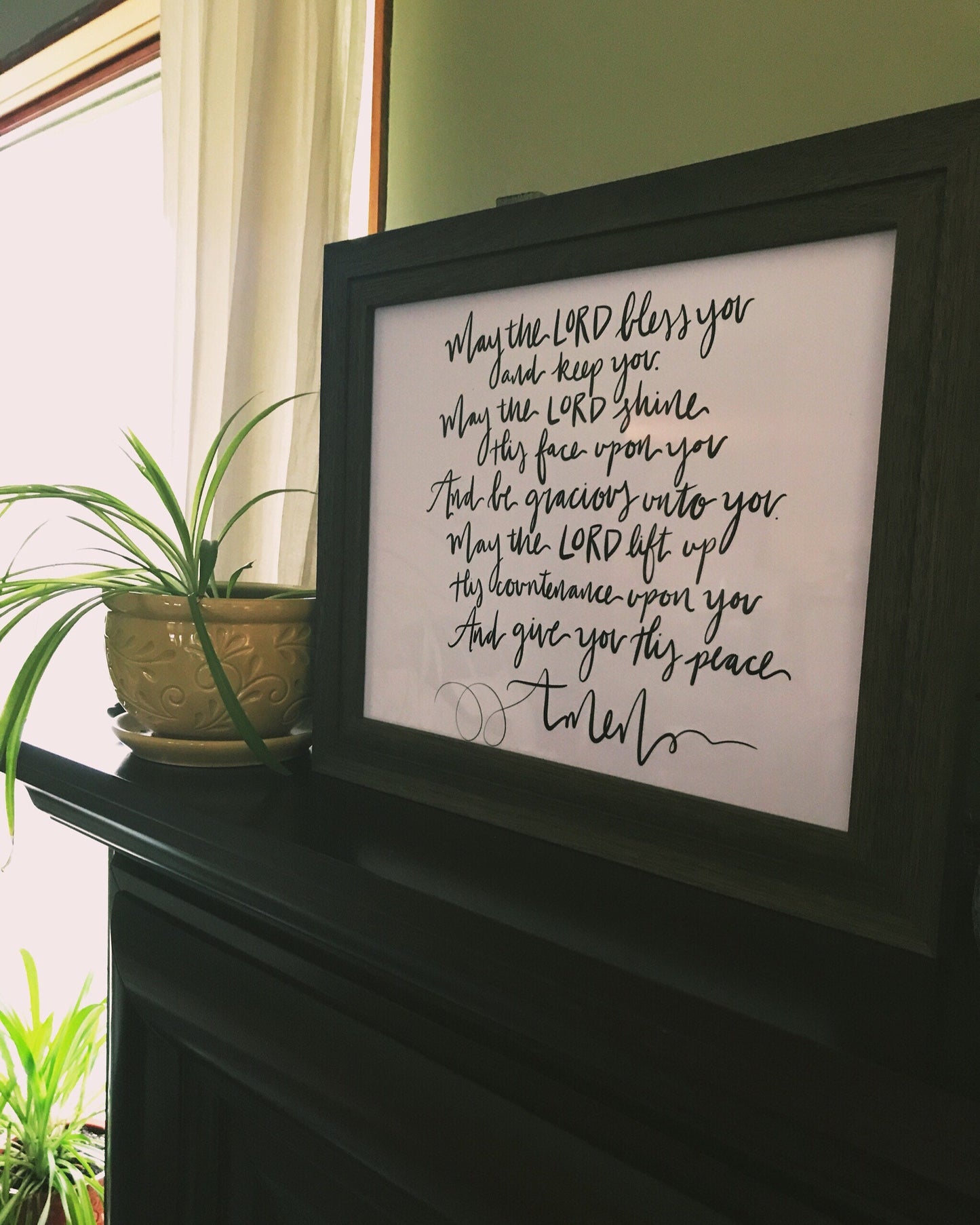 8x10,  11x14 | Calligraphy Print | May the Lord bless you and keep you | Christian Print | Mother's Day Gift Idea | Physical Print