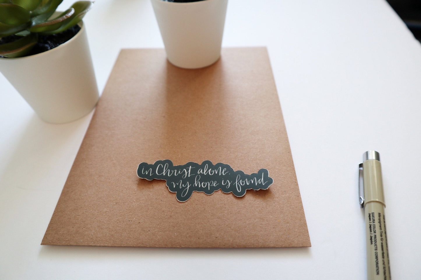 Vinyl Sticker | In Christ Alone My Hope Is Found |  christian sticker | Laptop Sticker |