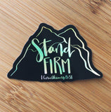 Vinyl Sticker | STAND FIRM |  1 Corinthians 15:58 | Holographic | christian sticker | Laptop Sticker | sticker