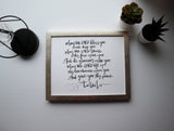 8x10,  11x14 | Calligraphy Print | May the Lord bless you and keep you | Christian Print | Mother's Day Gift Idea | Physical Print