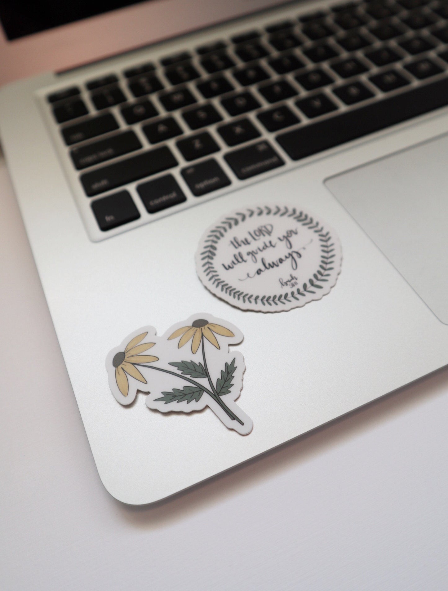 Vinyl Sticker | The Lord will guide you always | Isaiah 58:11 | christian sticker | Laptop Sticker | Floral