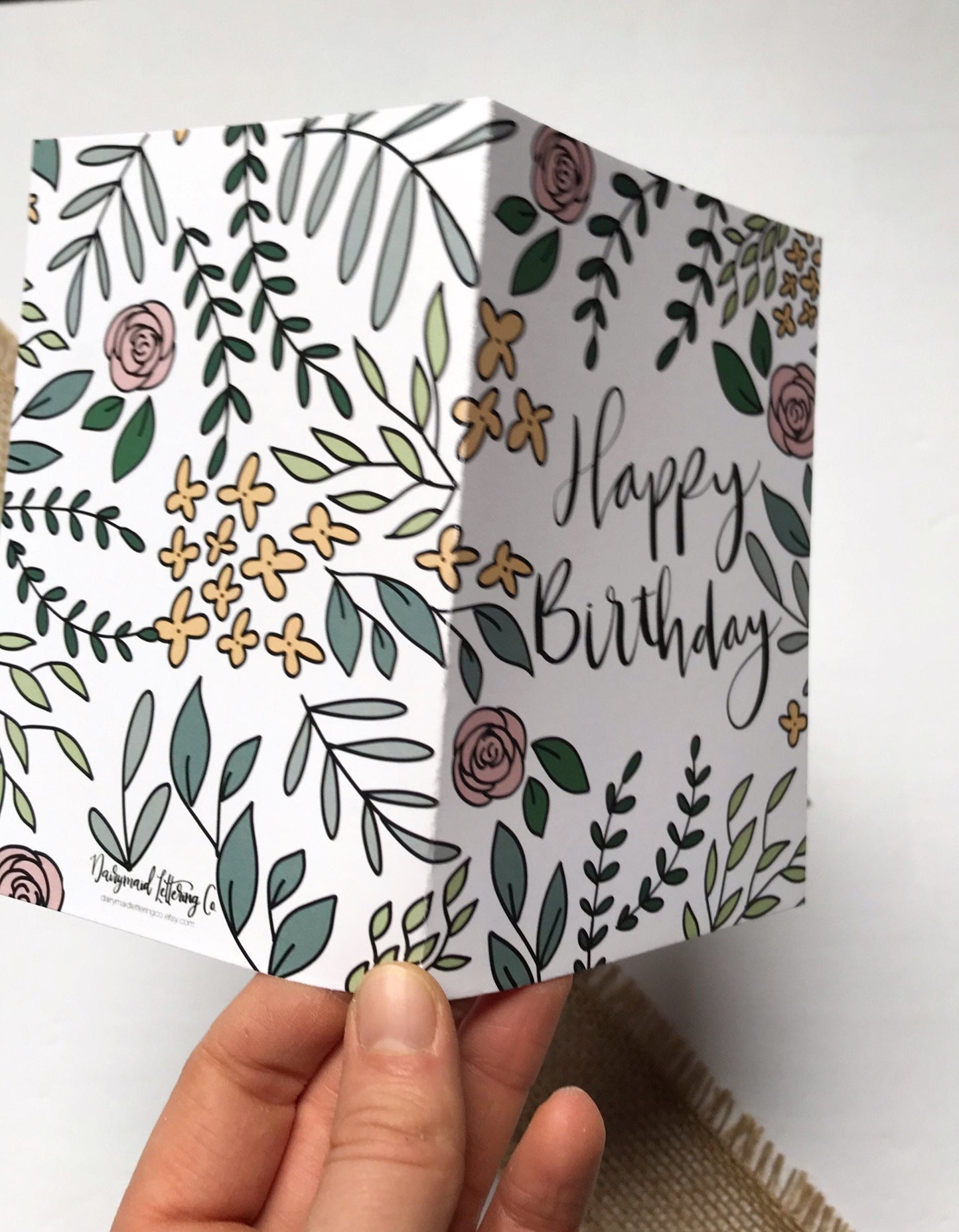 Cards and envelope | Happy Birthday | blank inside | Birthday | Greeting | thinking of you