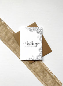 Cards and envelope | Thank you for everything you do  | blank inside | Thinking of you | Encouragement | Greeting