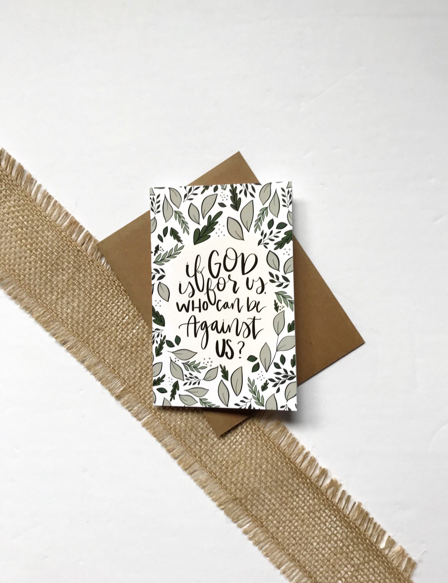 Cards and envelope | If God is for us | blank inside | Thinking of you | Encouragement | For you
