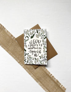Cards and envelope | If God is for us | blank inside | Thinking of you | Encouragement | For you