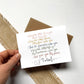 Cards and envelope | May the Lord bless you and keep you... | blank inside | Blessing | Thinking Of You | Greeting Card