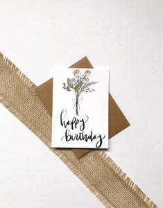 Cards and envelope | Happy Birthday | blank inside | Greeting Card |