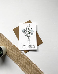 Cards and envelope | Happy Birthday Card | blank inside | Greeting | Birthday | Thinking of You