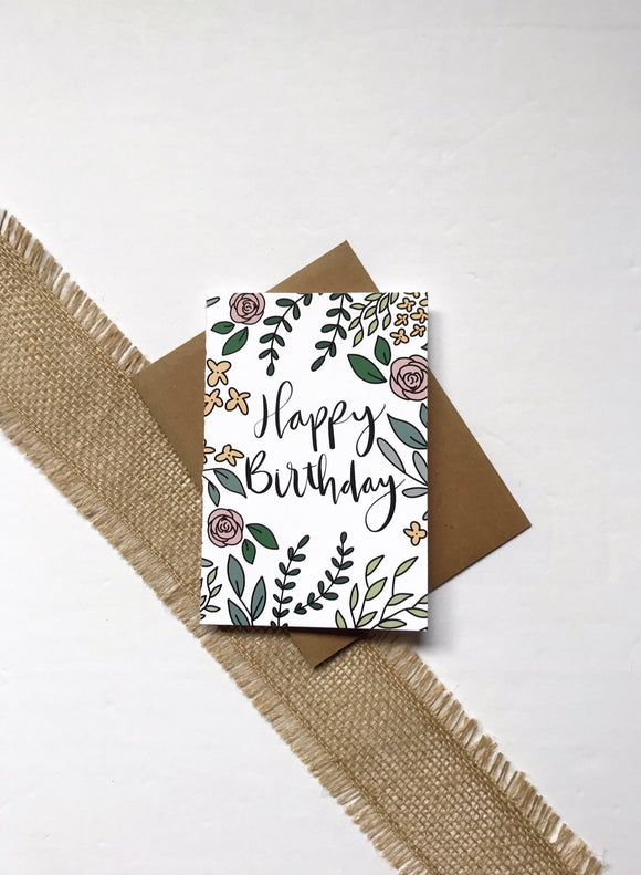 Cards and envelope | Happy Birthday | blank inside | Birthday | Greeting | thinking of you