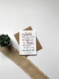 Cards and envelope | My Grace is sufficient for you | blank inside | Greeting Card | Thinking of You | Encouragement