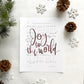 8x10, 11x14 | Calligraphy Print | Joy to the World | hymn | Christian Print | Christmas Gift Idea | Hymn Art | Physical Print