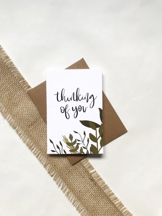 Cards and envelope | Thinking of you | blank inside | Encouragement | Thinking of You | Greeting | Secret Sister | Birthday