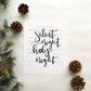 8x10, 11x14 | Calligraphy Print | Silent Night, Holy Night | Christian Print | Christmas Gift Idea | Hymn Art | Physical Print