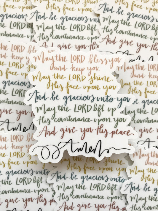 Vinyl Sticker | May the Lord bless you | christian | Laptop decal | phone case