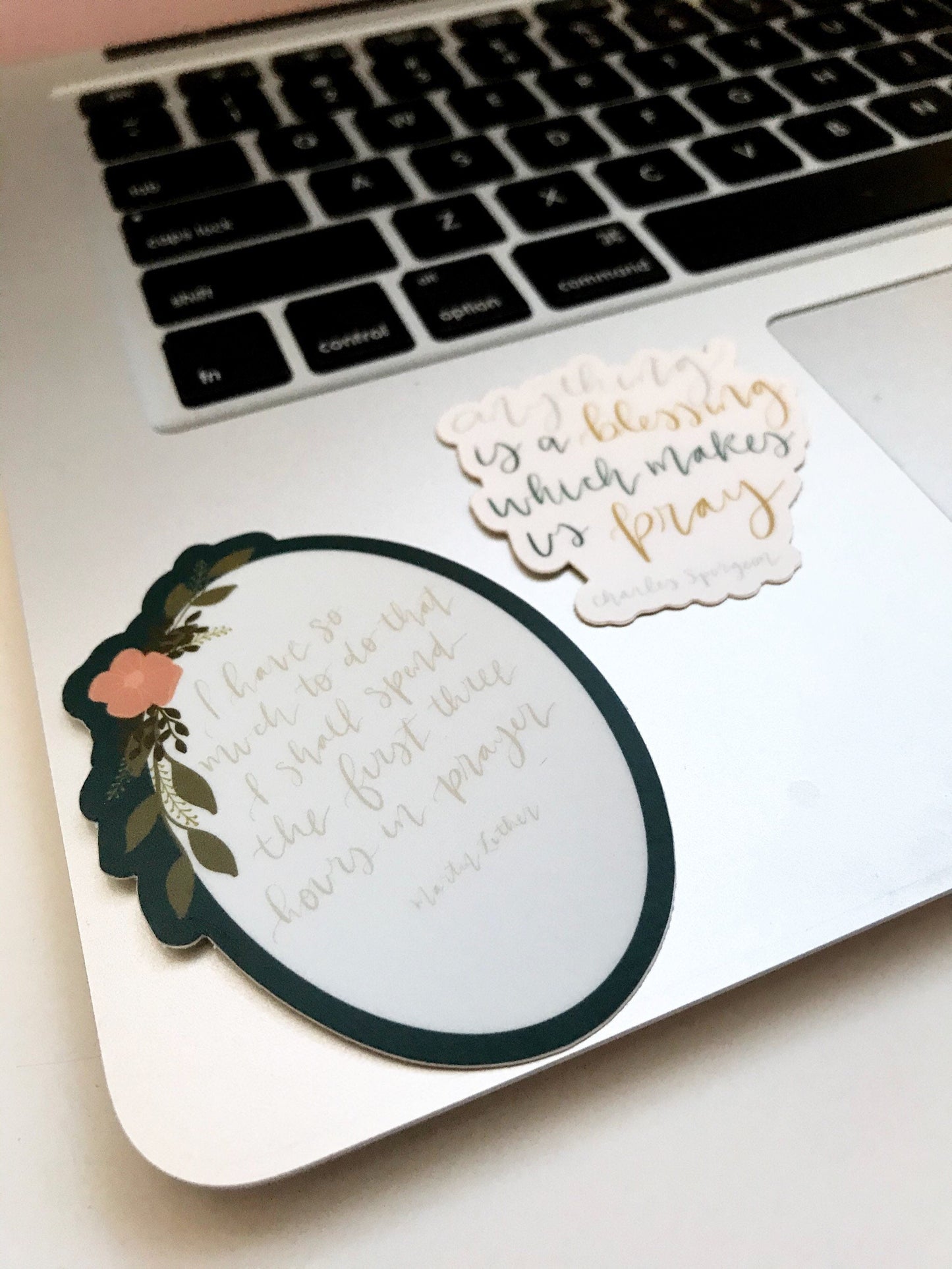 Vinyl Sticker | I have so much to do that I shall spend the first three hours in prayer Martin Luther | christian sticker | laptop sticker