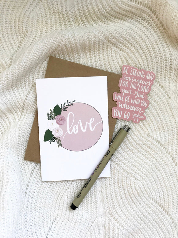 Cards and envelope | Valentines Day | Thinking of you | blank inside | Encouragement | Thinking of You | Greeting | Secret Sister | Birthday