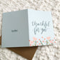 Cards and envelope | blank inside | birthday, thinking of you, congratulations, Mother's Day, just because, thank you | Linen