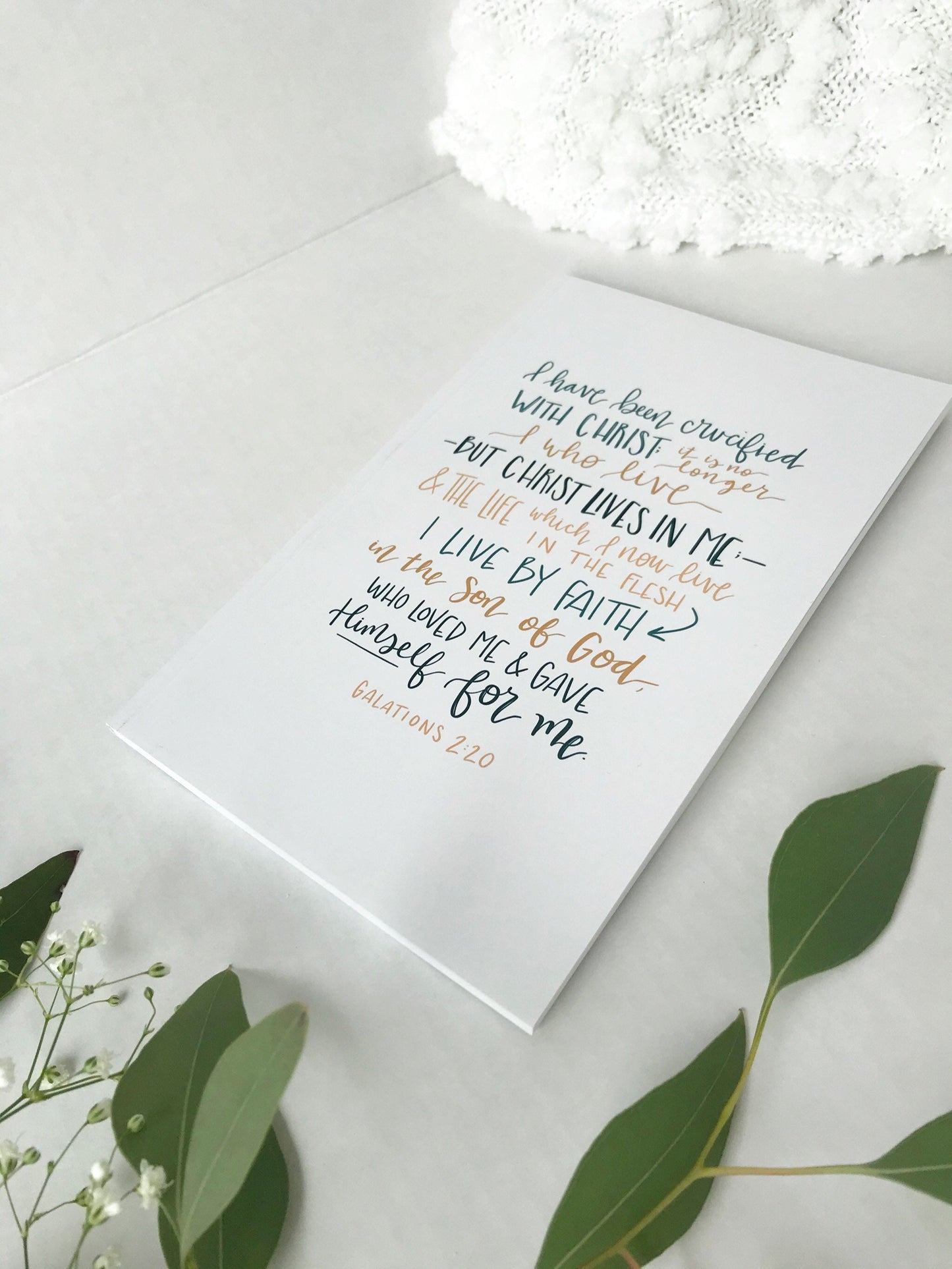 Journals | Christian Journal | Perfect Bound | Galations 2:20 | Prayer | Father's Day Gift | Lined | Ruled | Birthday