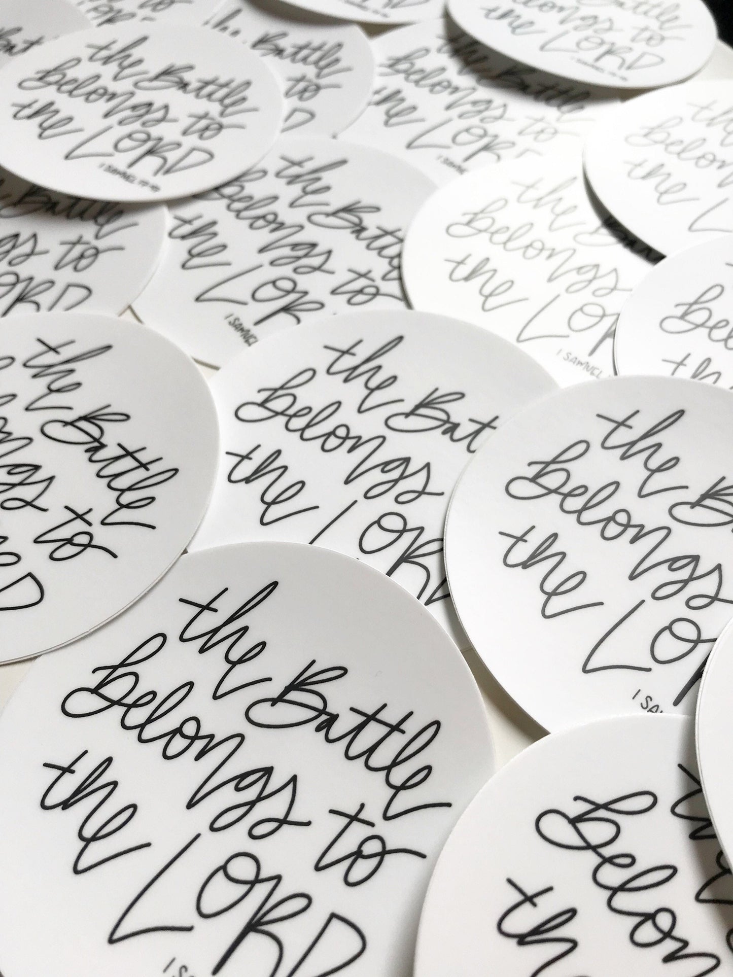 Vinyl Sticker | The battle belongs to the Lord  |