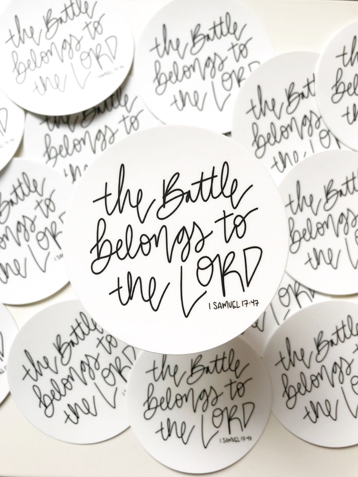 Vinyl Sticker | The battle belongs to the Lord  |