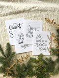 Cards and envelope | Joy to the World | blank inside | Hymn sheet | Encouragement | Greeting | Christmas