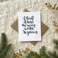 Cards and envelope | A Thrill Of Hope, The Weary World Rejoices  | blank inside | Thinking of you | Encouragement | Greeting | Christmas