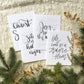 Cards and envelope | For unto you is born this day... | blank inside | Hymn sheet | Encouragement | Greeting | Christmas