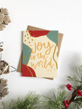Cards and envelope | Joy to the world  | blank inside | Thinking of you | Encouragement | Greeting | Christmas