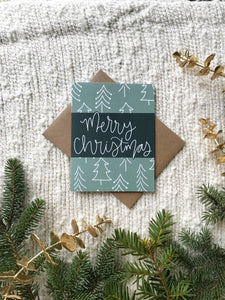 Cards and envelope | Merry Christmas  | blank inside | Thinking of you | Encouragement | Greeting | Christmas