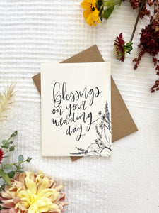 Cards and envelope | Blessings on your wedding day