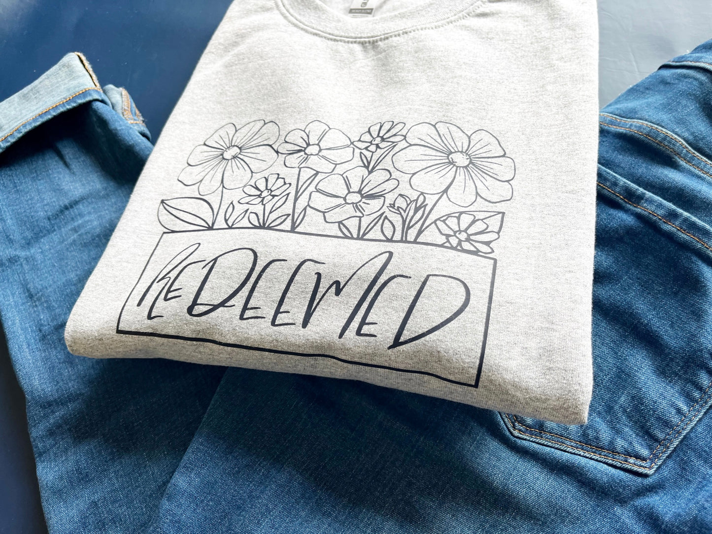 Crew neck sweatshirt | Redeemed . size Medium