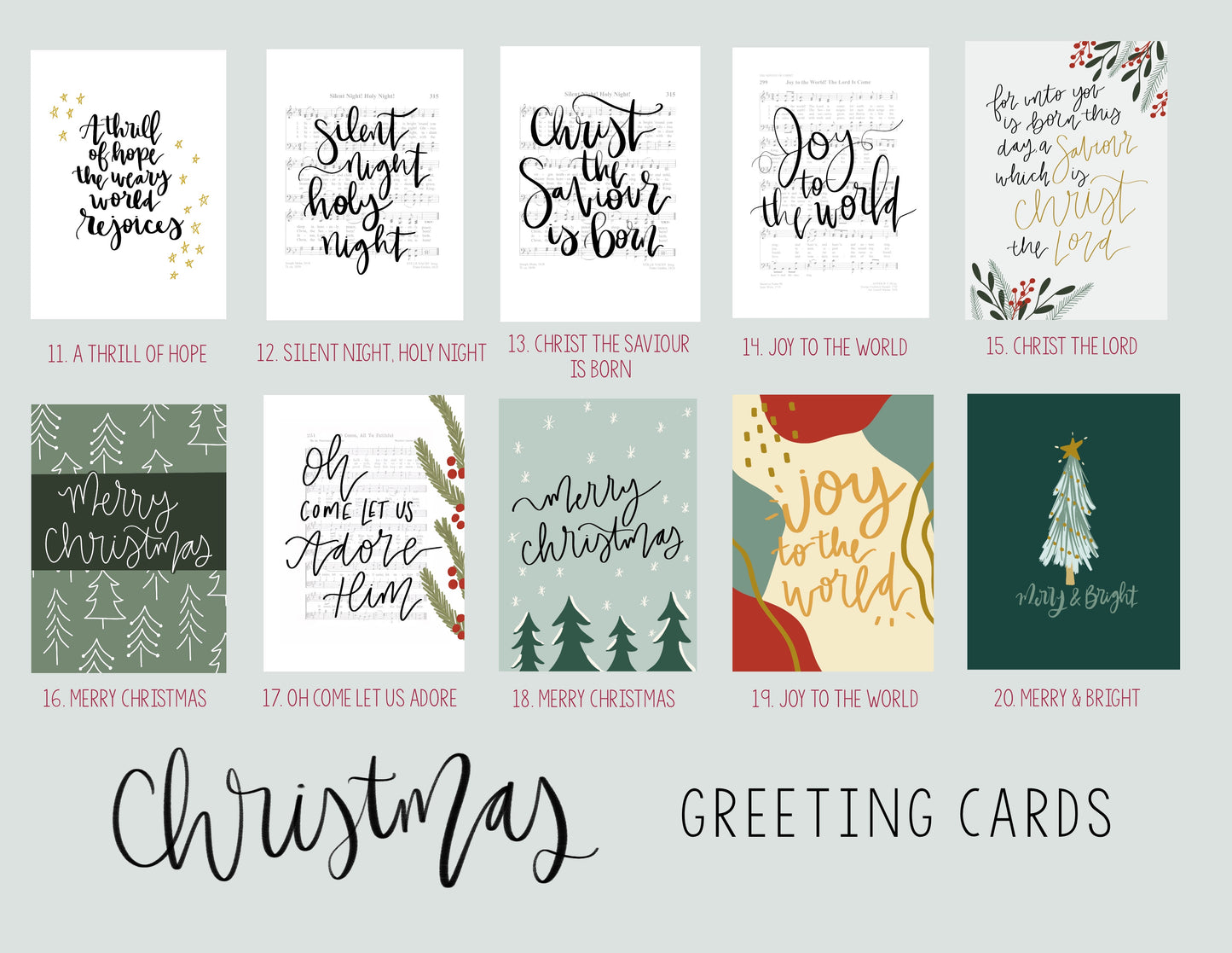 Set of 75 | Christmas Greeting Card