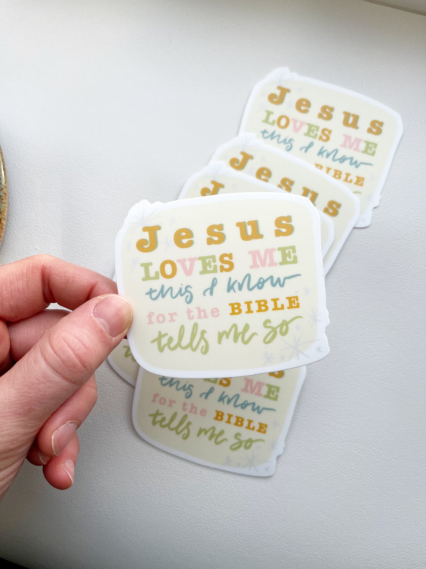 Vinyl Sticker | Jesus Loves me this I know, for the Bible tells me so | christian sticker |