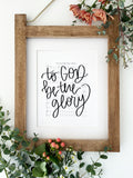 Set of 2 prints | 8x10, 11x14 | Physical Print | To God be the glory, for by His hand He leadeth me
