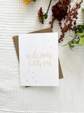 Cards and envelope | Welcome Little One  | blank inside | Encouragement | Thinking of You | Greeting | Secret Sister | Birthday