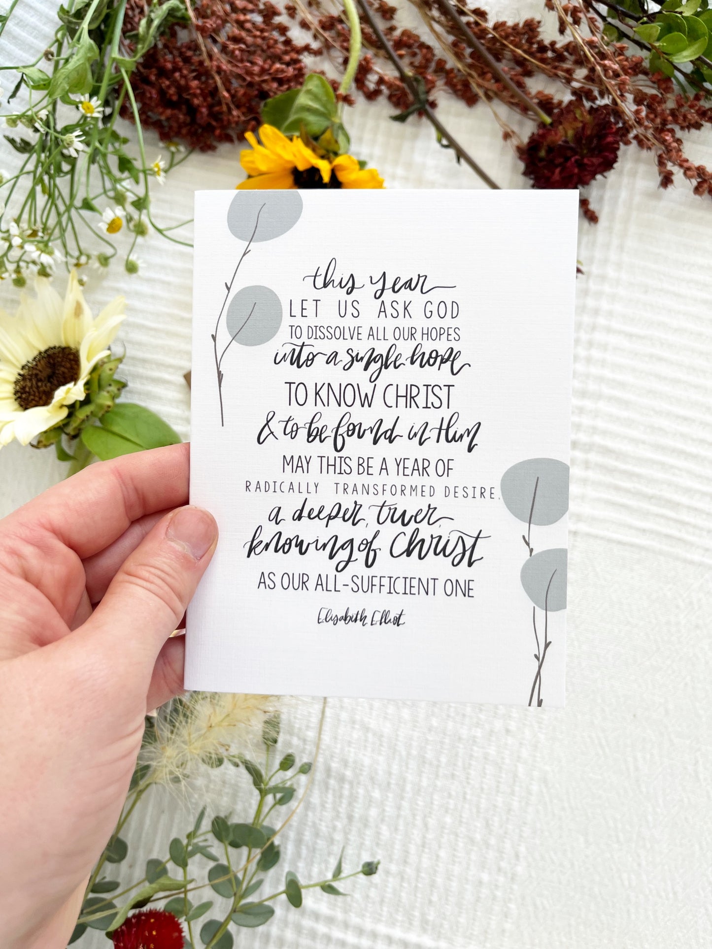 Cards and envelope | Elisabeth Elliot