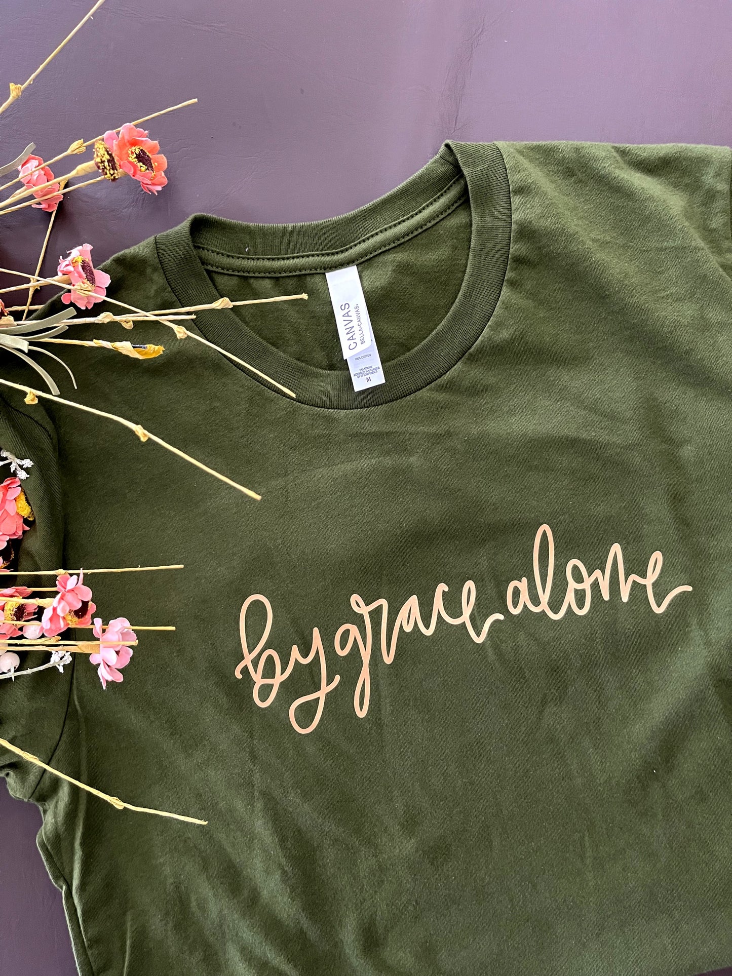 T Shirt | By grace alone . size small, medium, large