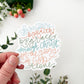 Vinyl Sticker | Five Solas | christian sticker | Laptop | By scripture, By grace, through faith, through Christ, for God alone |