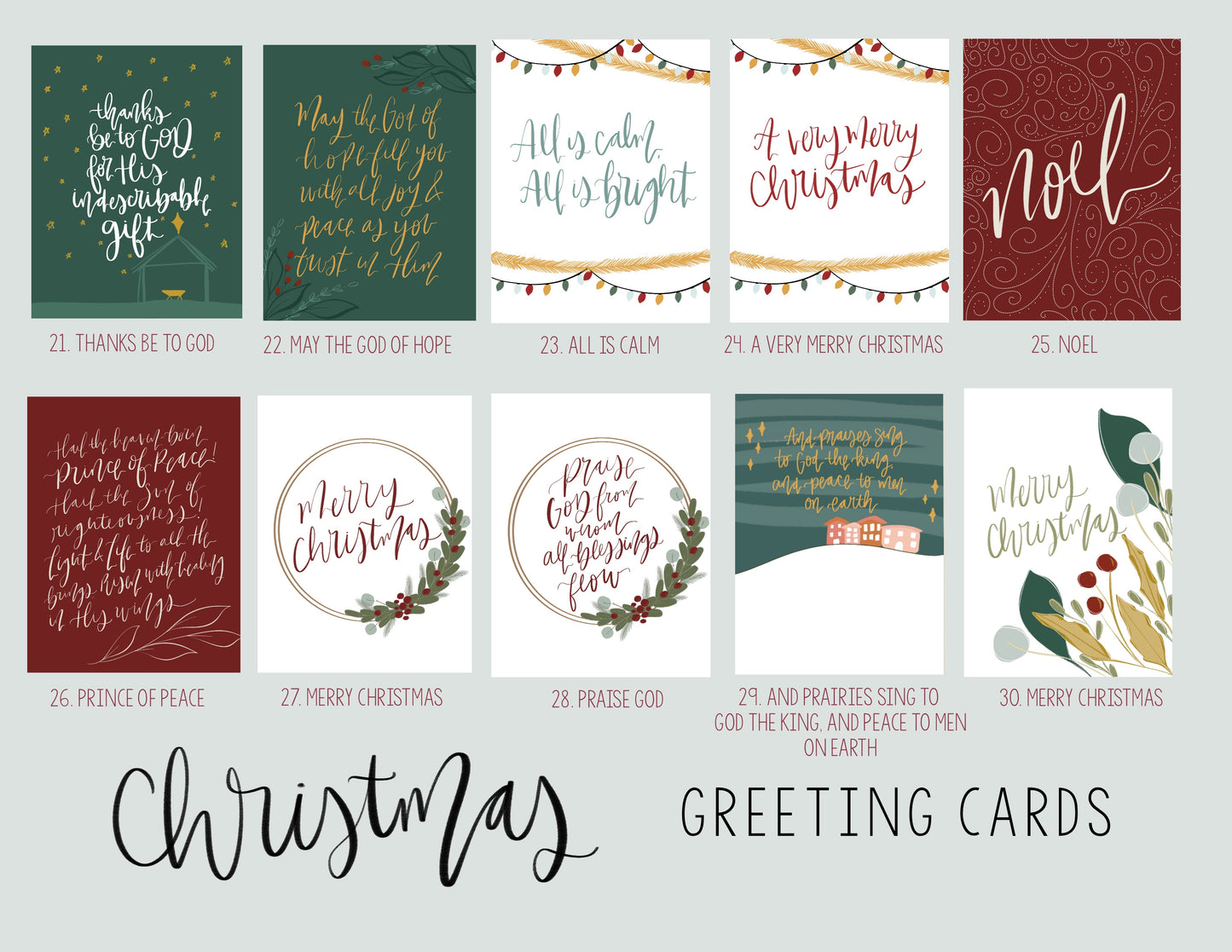 Set of 100 | Christmas Greeting Card