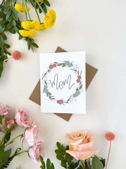 Cards and envelope | Floral  | Mom