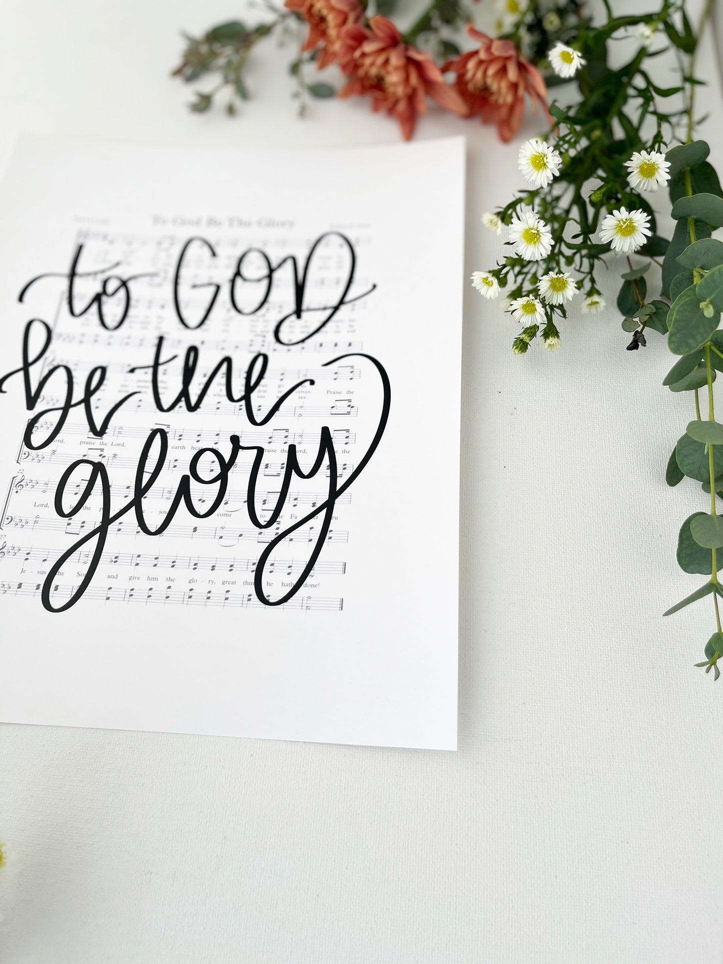 5x7, 8x10, 11x14 | Physical Print | to God be the glory