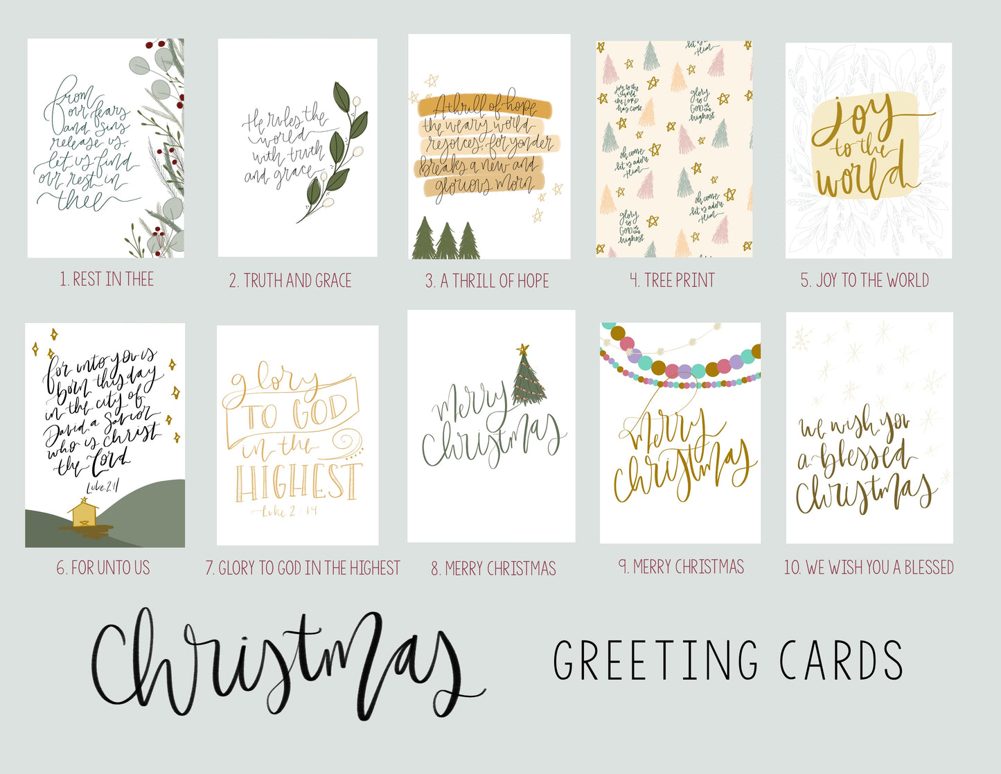 Set of 50 | Christmas Greeting Card