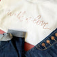 Crew neck sweatshirt | walk in love . size Small, medium, large