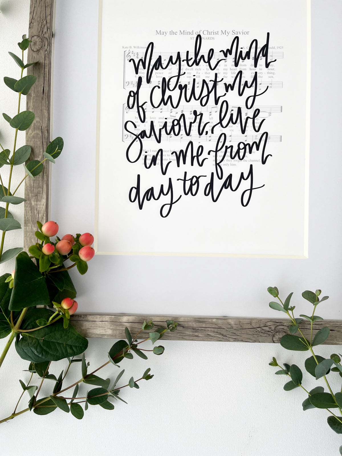 Saviour Lettering Design 5x7, 8x10, 11x14 | Physical Print | May the mind of Christ my Saviour ...
